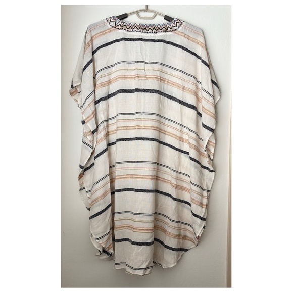 Anthropologie Duet Sequin Embellished Tassel Kaftan Beach Swim Cover Up O/S Boho - Picture 7 of 11